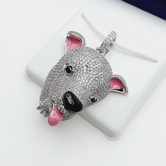 "925 Sterling Silver Plated CZ Pendant, INUS1BR286 - Picture 7 of 10